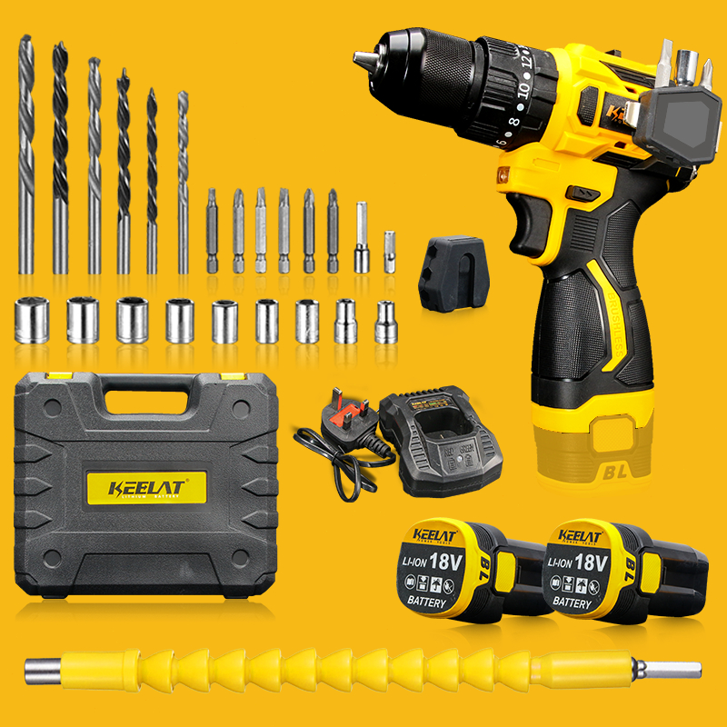 KEELAT KCD010 Brushless Drill Set Heavy Duty Cordless Drill Batteri ...