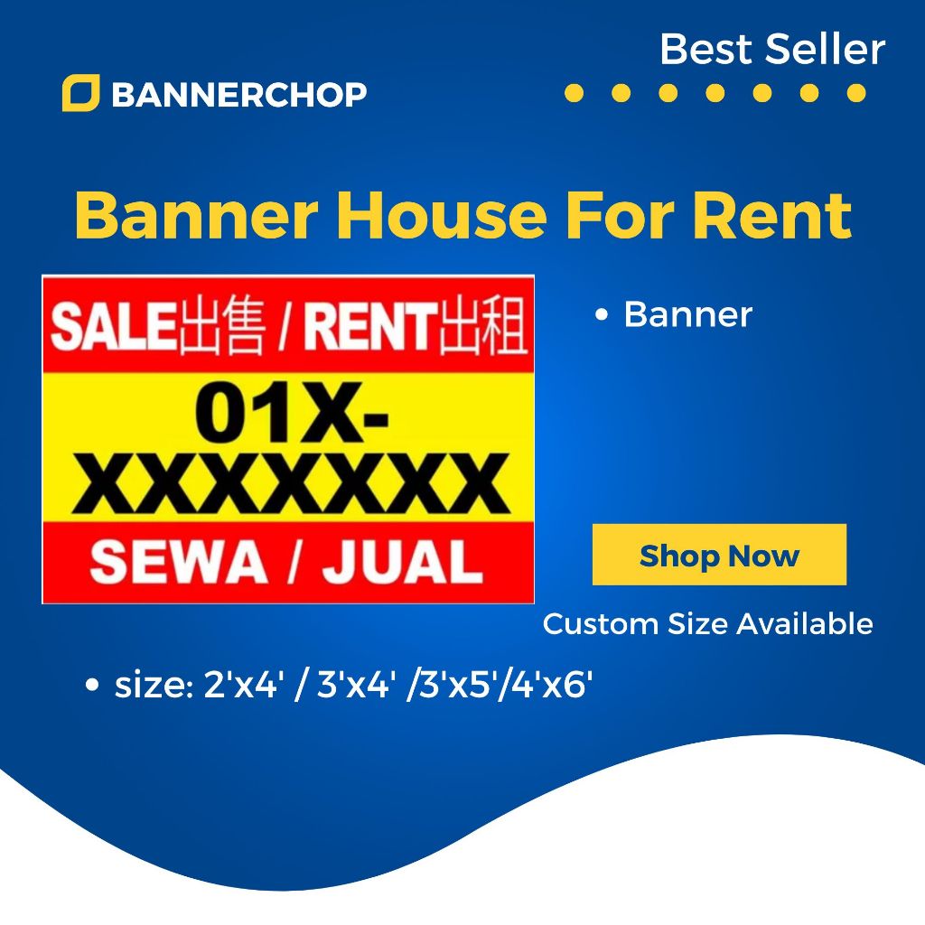 Banner Printing, Property Banner, House For Sale or Rent / Shop For ...