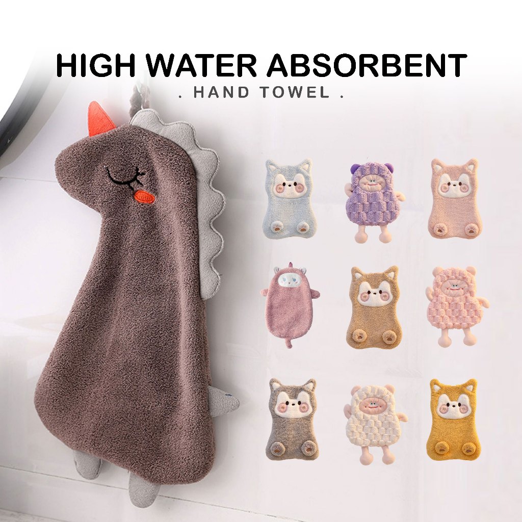 Kitchen Towel Household Towel Cute Cartoon Animal Colourful Hand Towel ...