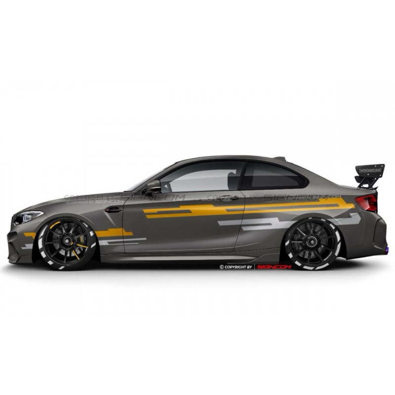 K803# Universal High Quality Car body Stripes Vinyl Decal Stickers ...