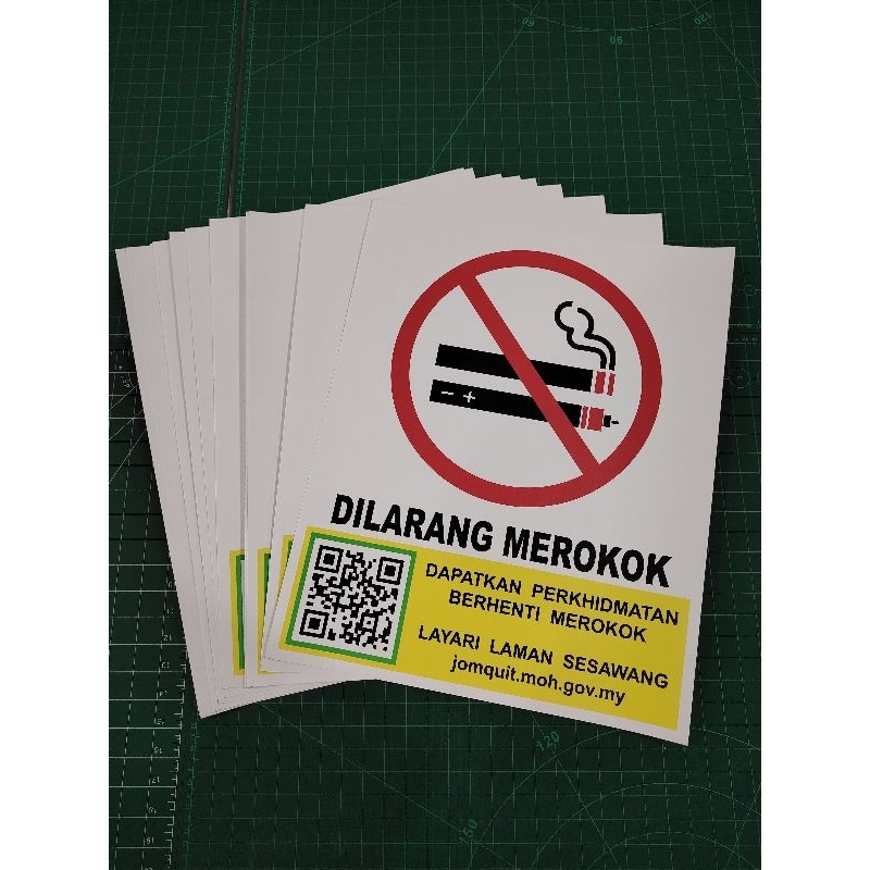 Sticker Dilarang Merokok 2025 | No Smoking | No Vape | **STICKER SAJE ...