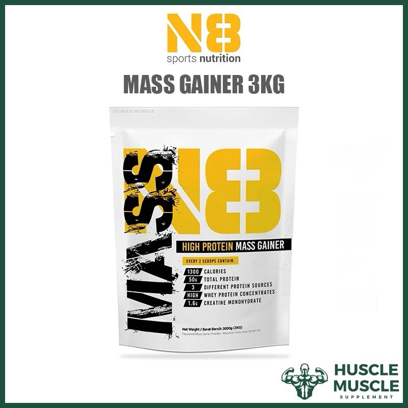 N8 MASS GAINER 3kg - Build Muscle Mass | Weight Gainer (Halal) | Shopee ...