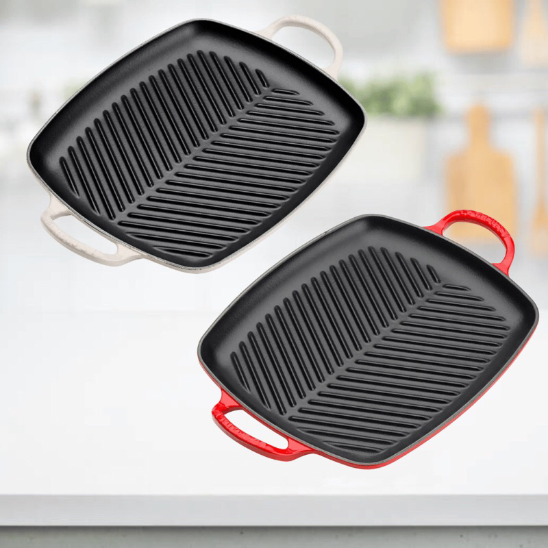 Rectangular Grill Le Creuset Grill Pan 30cm 100% AUTHENTIC] Le