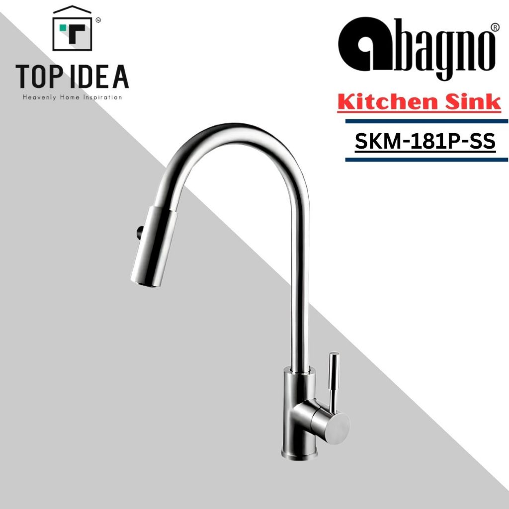 ABAGNO Kitchen Sink Mixer Tap Pullout Double Spray SUS304 S/S