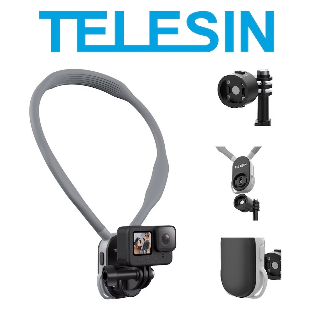 TELESIN Quick Release Neck Holder Strap Mount 2.0 for GoPro Insta360 ...