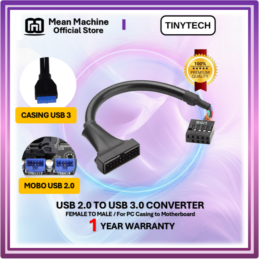 USB 2.0 (FEMALE) to USB 3.0 (MALE) 15cm Cable Converter For PC Desktop ...