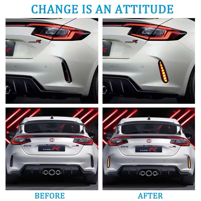 Honda Civic Hatchback sedan FL5 2022 2025 Type R Mustang Rear Bumper