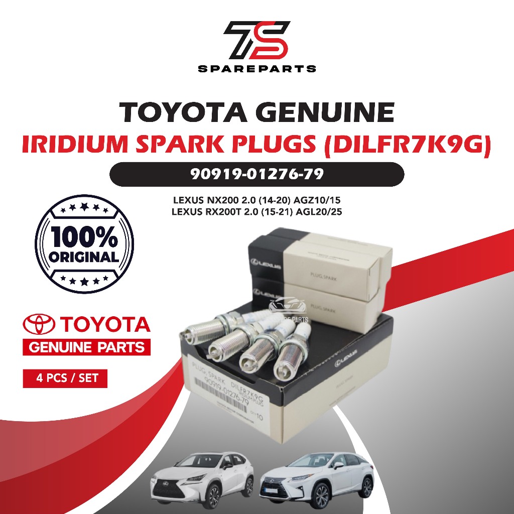 Toyota Iridium Spark Plugs 90919-01276-79 Lexus AGZ10/15,AGL20/25 (4pcs ...