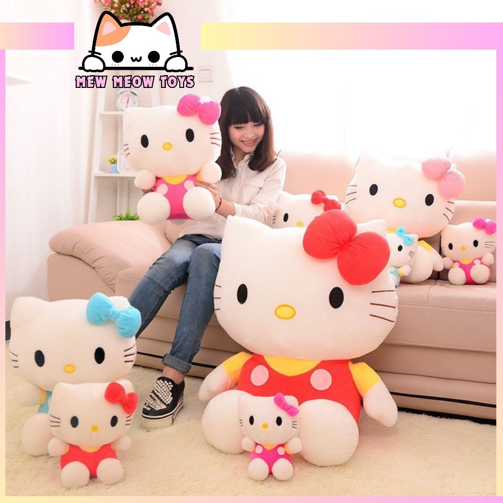 [MEW] Cute Hello Kitty Children Doll 45cm Large Stuffed Toys Patung ...