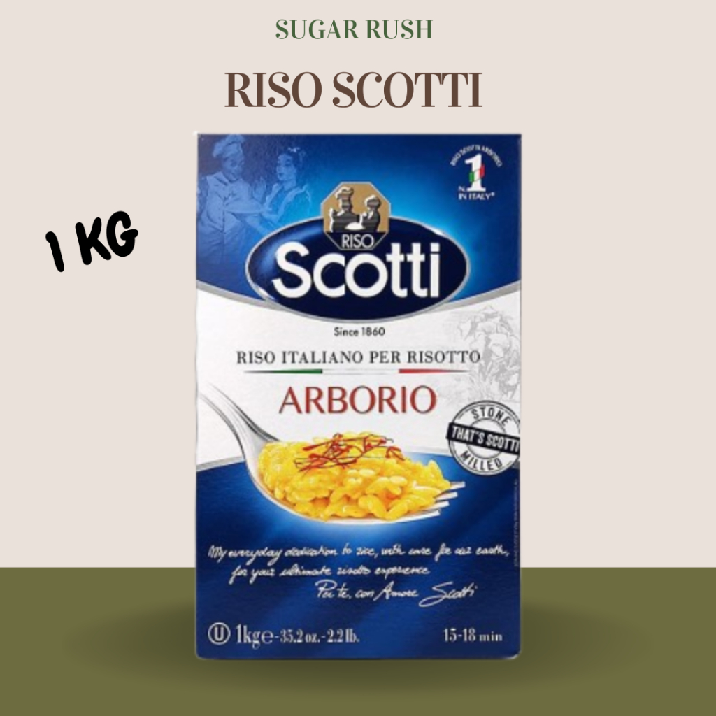 RISO SCOTTI Arborio Long Grain Rice 1KG/Product From Italy | Shopee ...