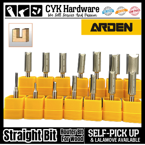 ARDEN Router Bit - Straight Bit Single Flute / Double Flute ( #01/#02 ...