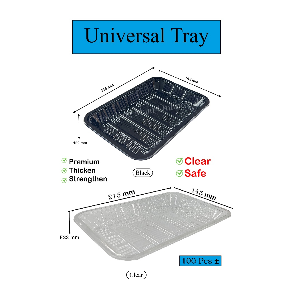 Disposable Tray 8.5x5.7 Universal PET Tray/Cling Wrap Tray for vege ...