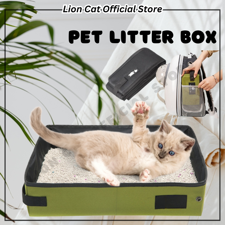 Foldable Cat Litter Box Portable Cat Toilet Box Waterproof Cat