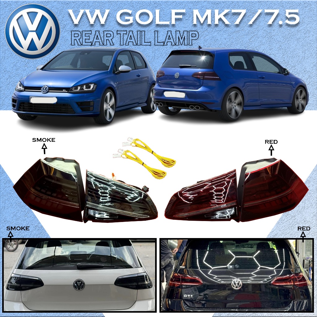 VOLKSWAGEN GOLF MK7/MK7.5 REAR TAIL LAMP DYNAMIC LED REAR LAMP(WITH ...