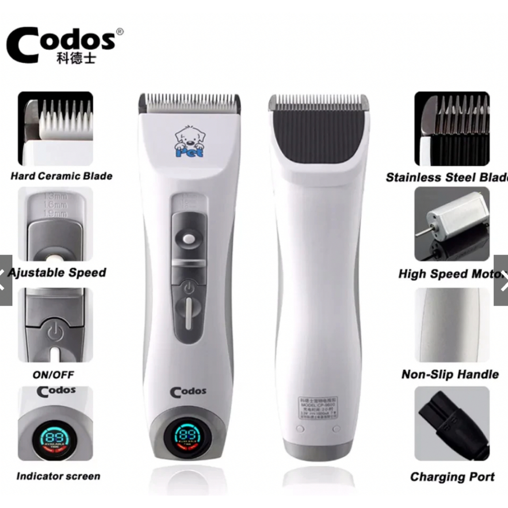 Codos CP9600 Pet Trimmer Electric Pet LCD Display Grooming Haircut ...