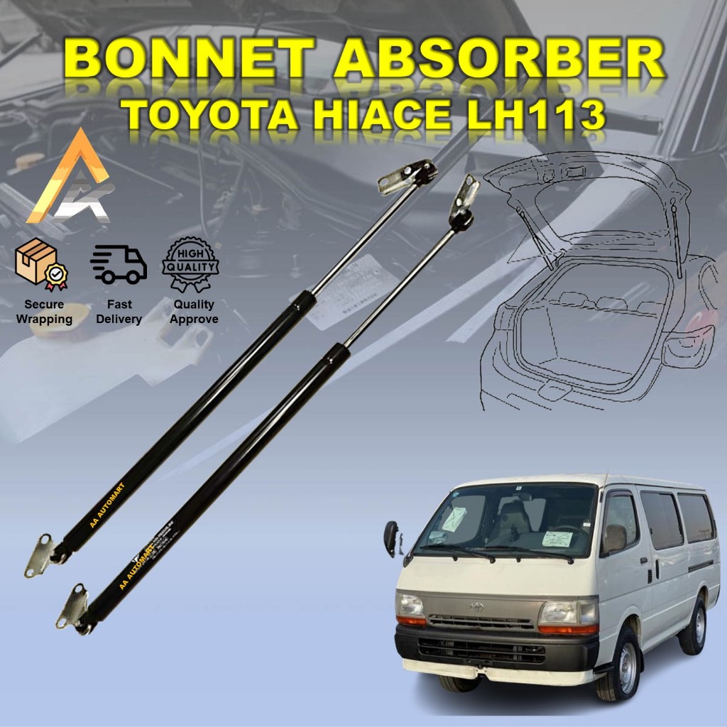 Warranty Toyota Hiace LH113 Rear Bonnet Damper Boot Absorber Gas Spring ...