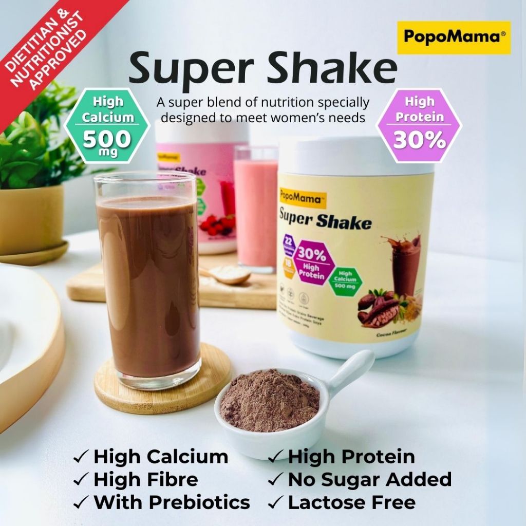 POPOMAMA Multigrain High Calcium Protein Shake SuperMama Shake 营养谷糧 ...