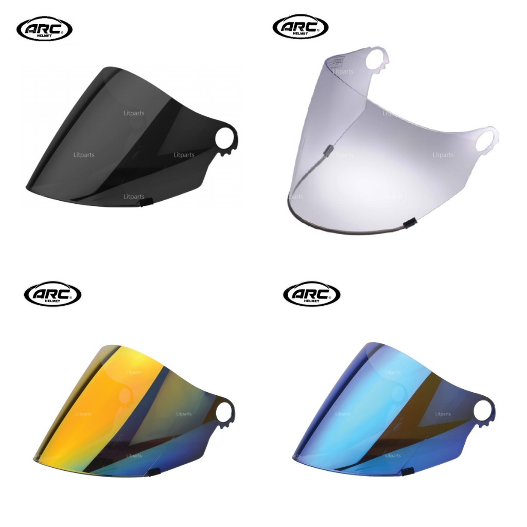 [100% ORIGINAL] ARC Discovery Visor Clear Smoke Siang Malam Rainbow ...
