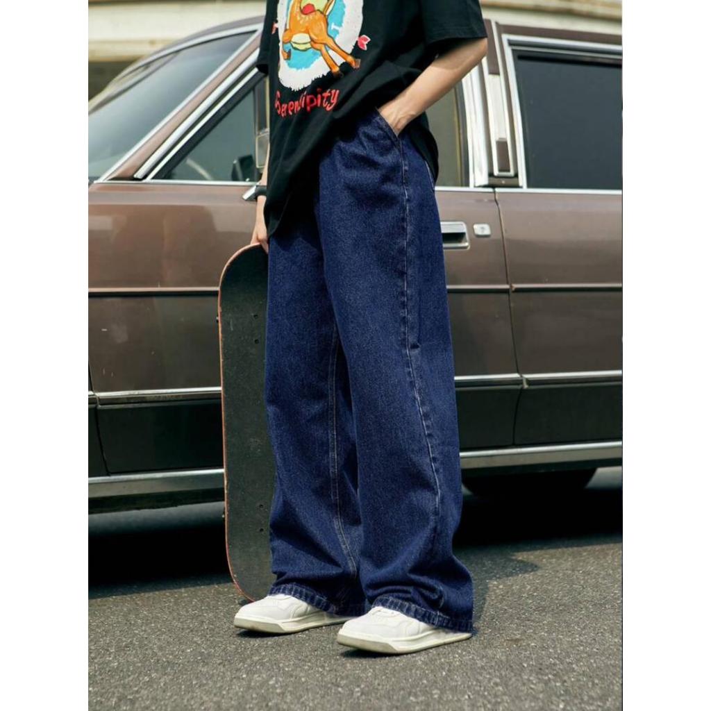 Korean BAGGY Jeans Men Jeans Casual Trend Loose Drawstring