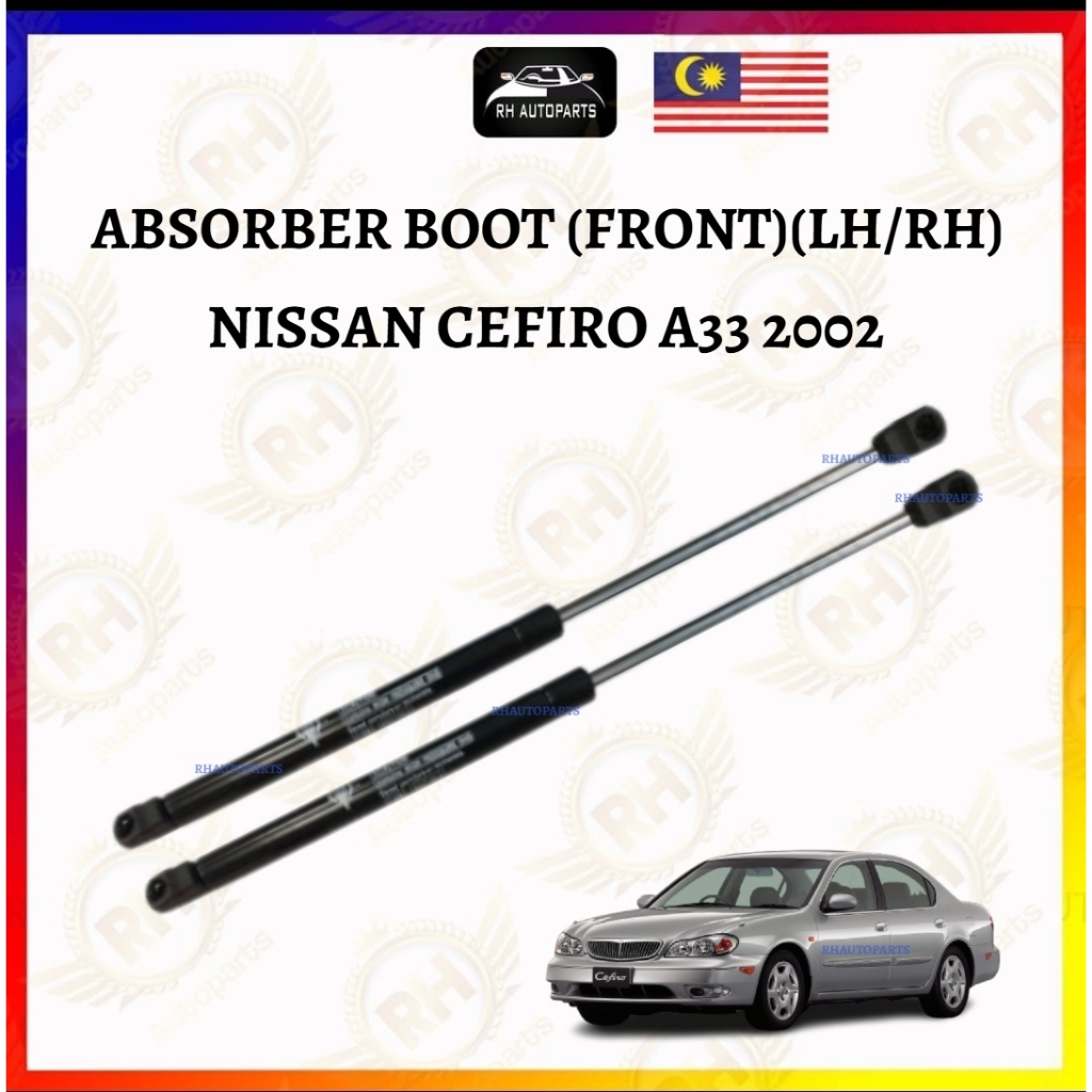 Nissan Cefiro A33 2002 Front Bonnet Damper Boot Absorber Gas Spring Set ...