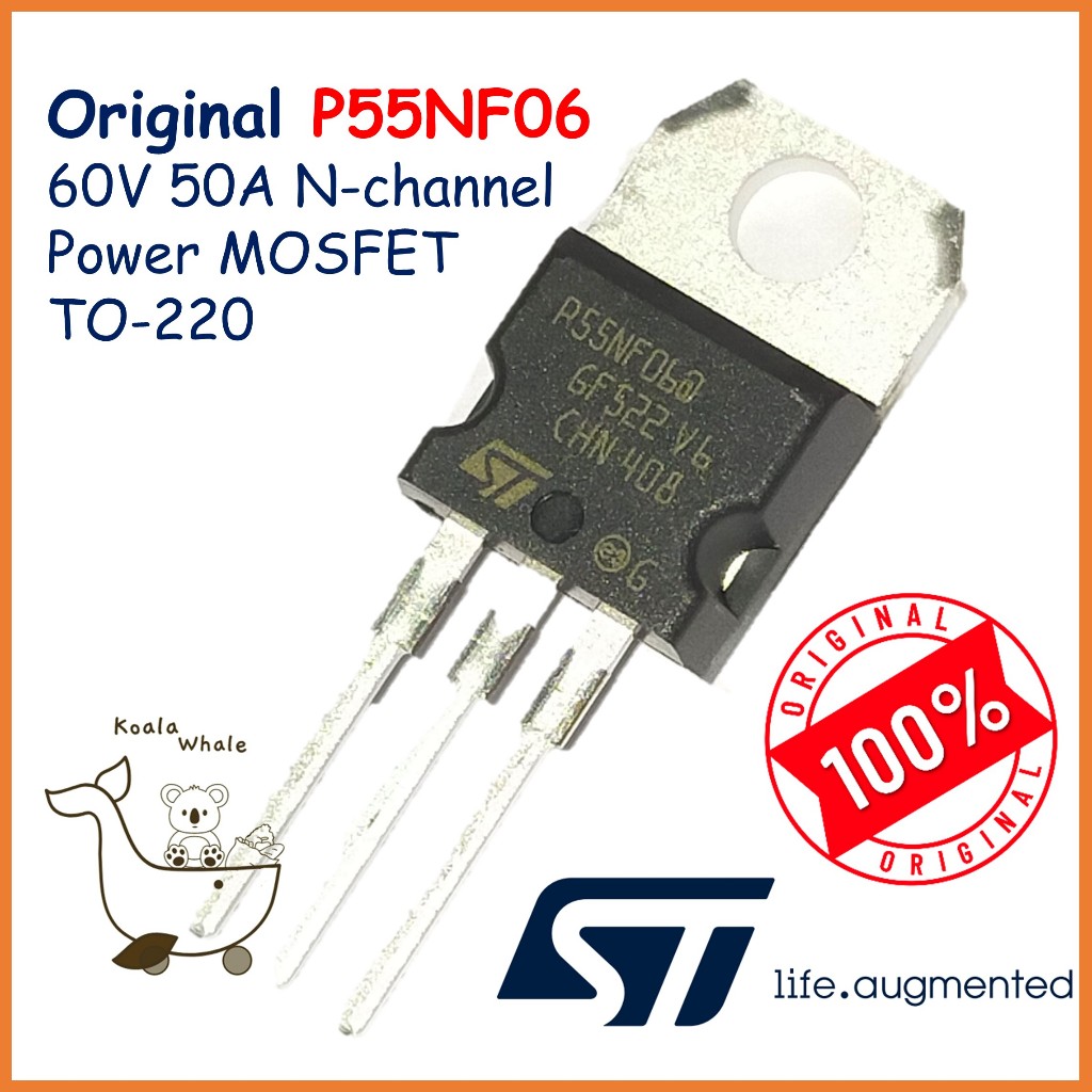 STP55NF06 P55NF06 55NF06 N-Channel MOSFET TO-220 TO220 | Shopee Malaysia