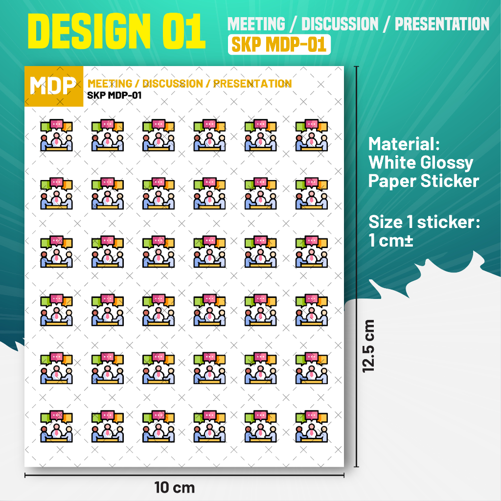Meeting Discussion Presentation Reminder Calendar Planner Sticker ...