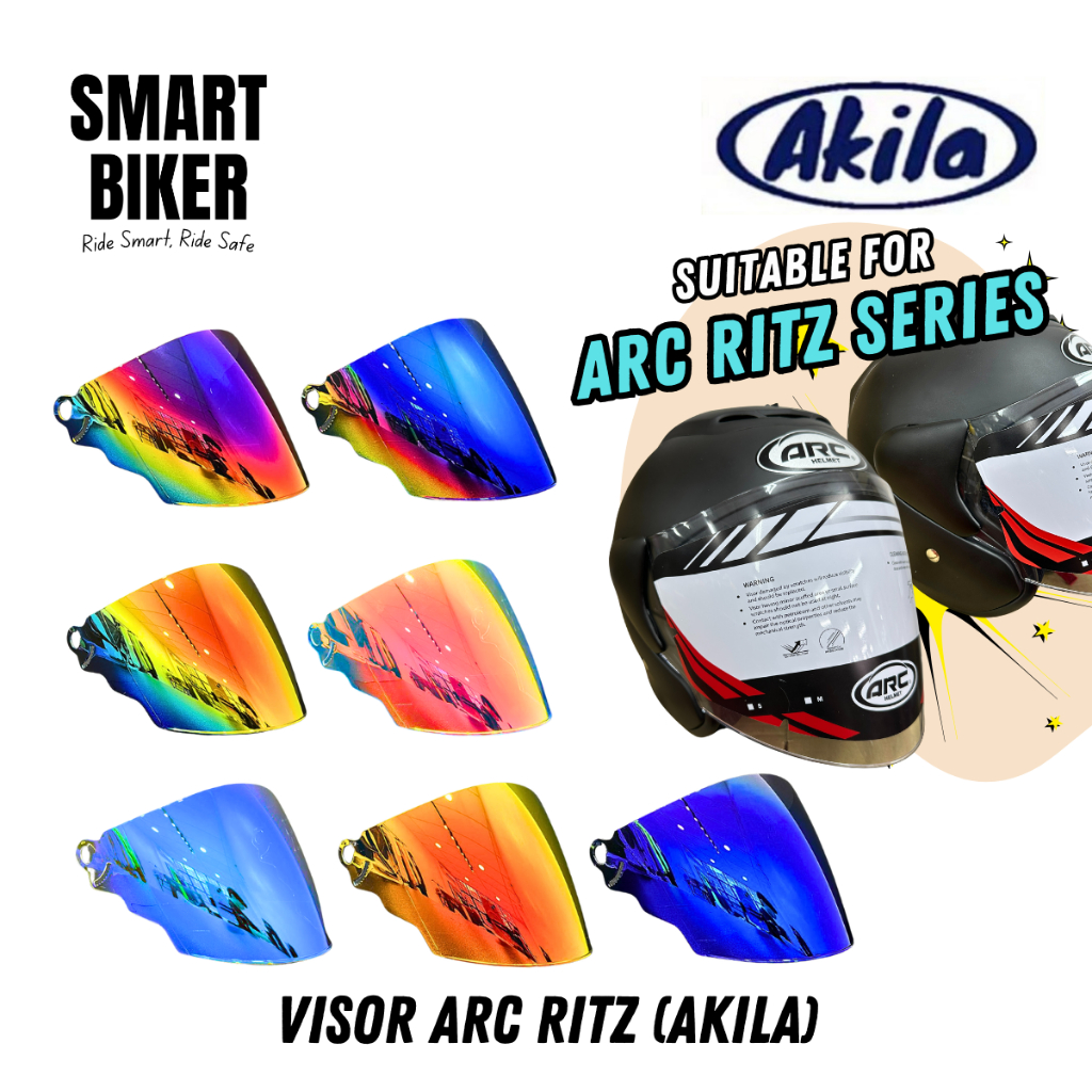 Visor ARC Ritz (Akila) Suitable Ritz Plain 2Tone Modern AR1 AR4 YF YF1 ...