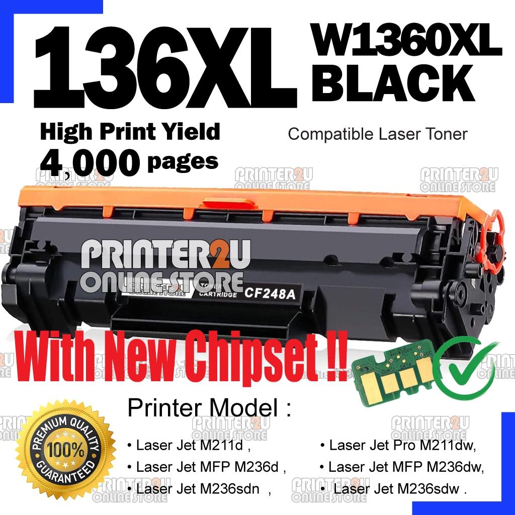 Toner Compatible to H* W1360A H*136A Cartridge for Printer LaserJet ...