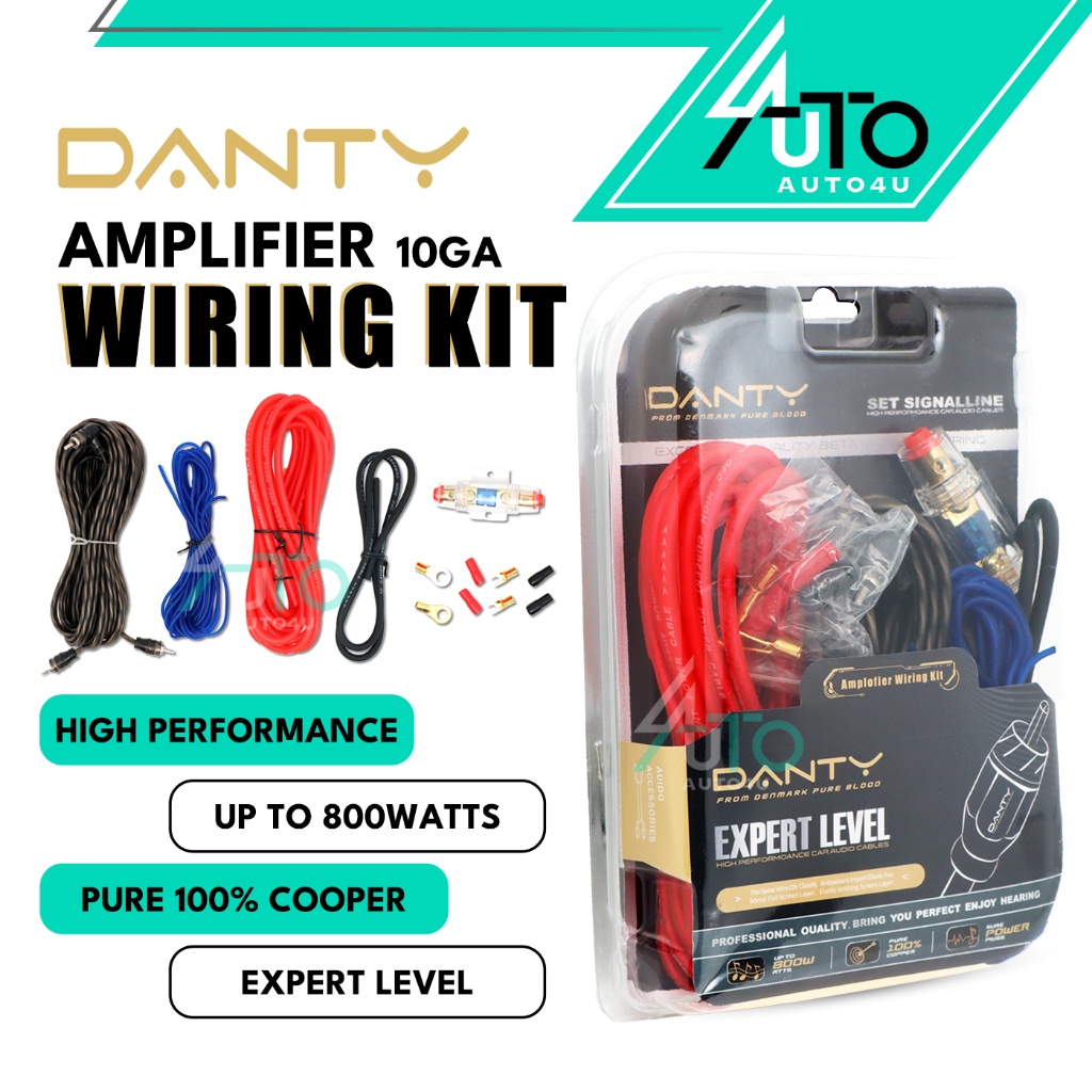 Amplifier Wiring Kit Car Audio Installation Kit Subwoofer Amp Kit Cable ...