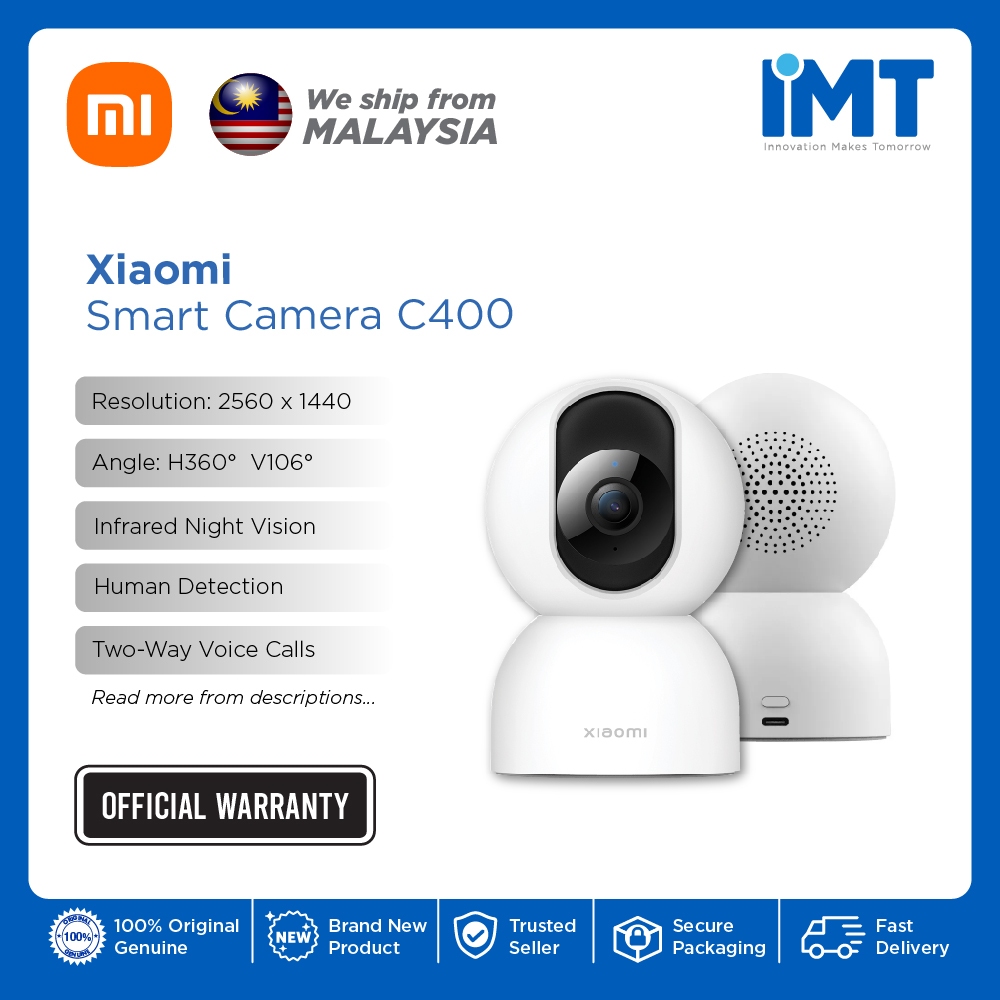 Xiaomi Smart Camera C400 MJSXJ11CM | Mi Malaysia Warranty | 4MP | 360 ...