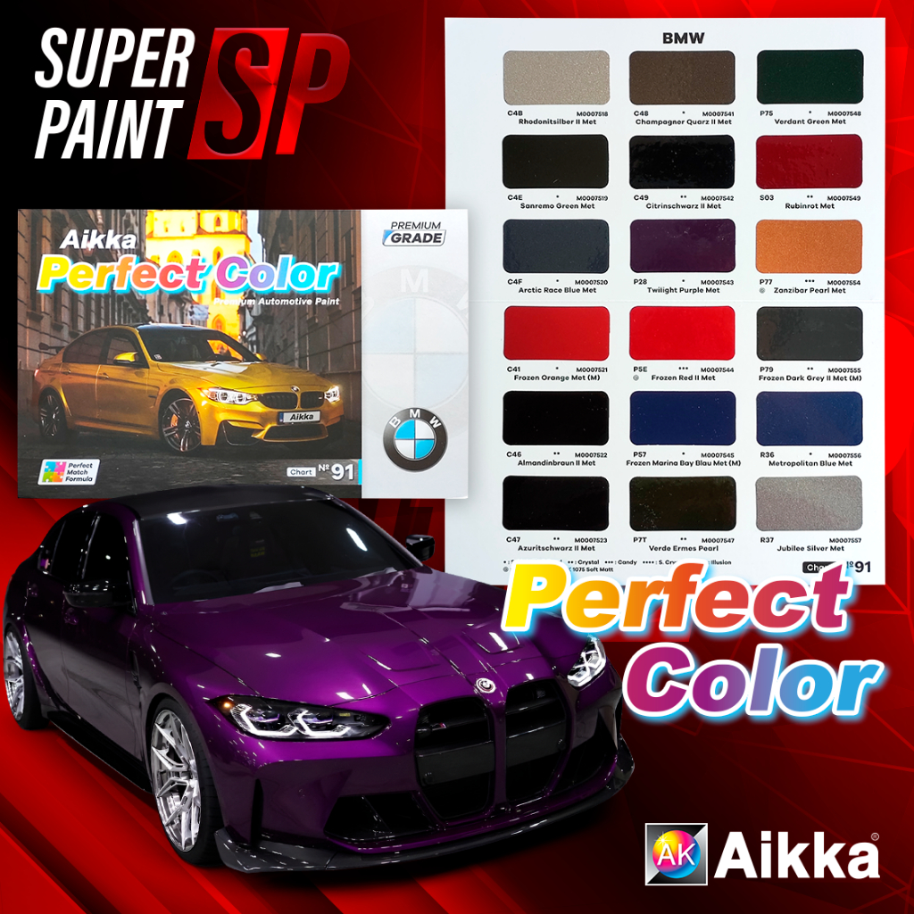 Aikka Perfect Color Chart No91 BMW 2K Paint Touch Up Paint Touch Up Pen ...