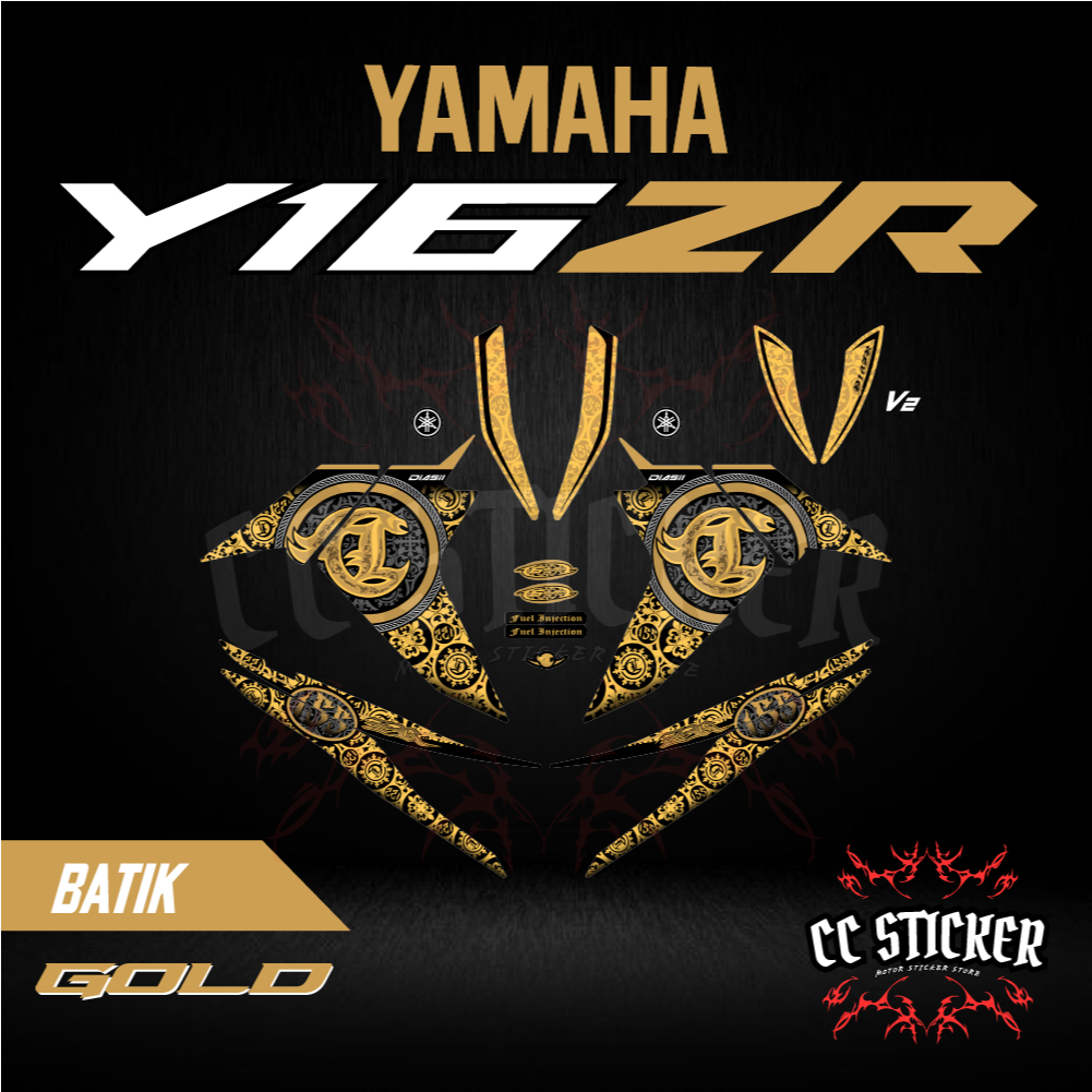 YAMAHA Y16ZR V1 V2 | MOTOR STICKER STRIPE BATIK DESIGN CUSTOM BODY ...
