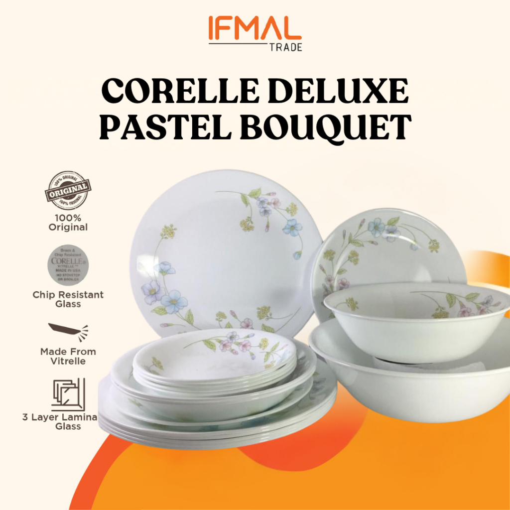 Corelle Loose Pastel Bouquet (Dinner/Luncheon/Bread/Serving Plate