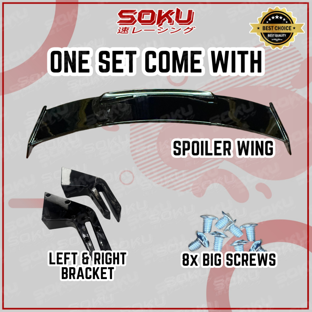 UNIVERSAL SEDAN COUPE SPOILER CAR GT SPORTY WING REAR BODYKIT TYPE E ...