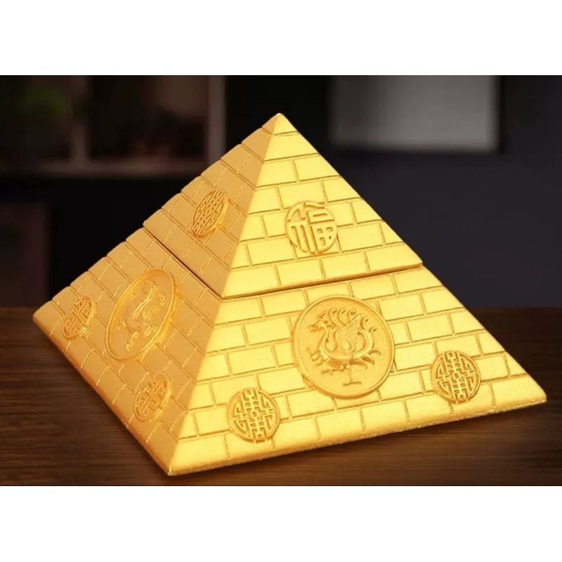 premium good luck wealth health smart vintage egypt pyramid storage box ...
