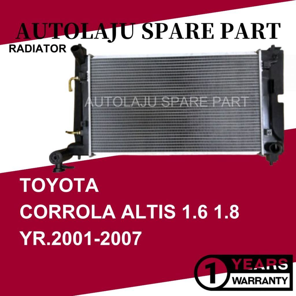 TOYOTA CORROLA ALTIS ZZE122 1.6 1.8 PA26 26MM DOUBLE LAYER RADIATOR ...