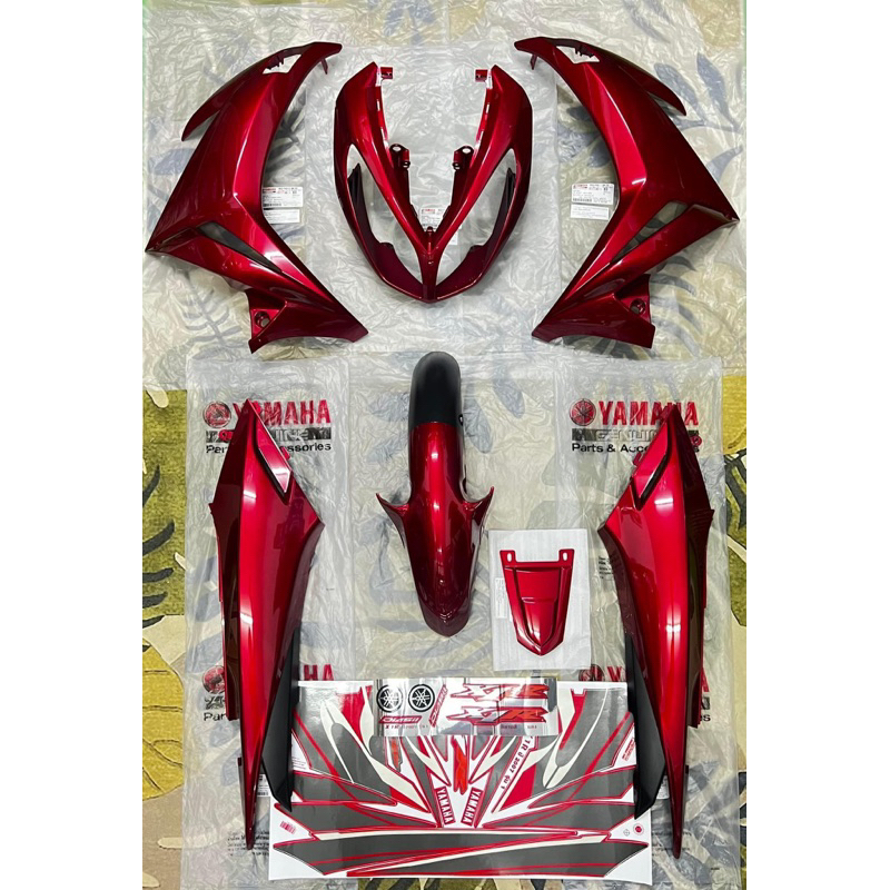 COVERSET YAMAHA X1R 135 MEROON R ORIGINAL | Shopee Malaysia