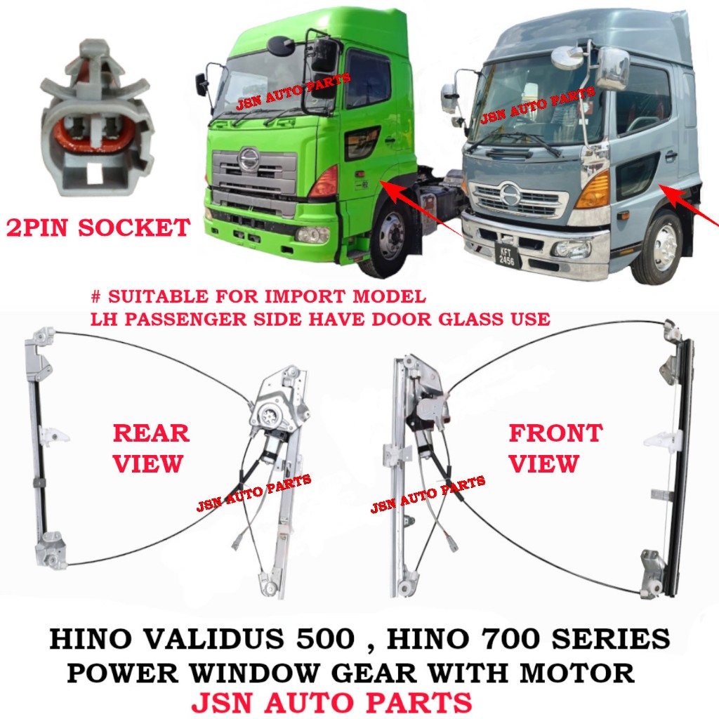 J02S08 WINDOW REGULATOR HINO 500 VALIDUS , HINO 700 SERIES KIRI ...