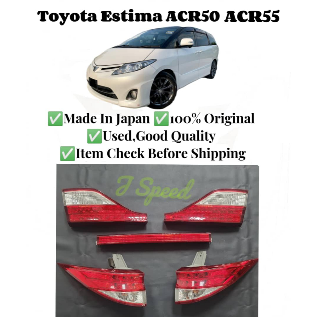 Toyota Estima ACR50/ACR55 Aeras Facelift RED Tail Lamp Light Lampu ...