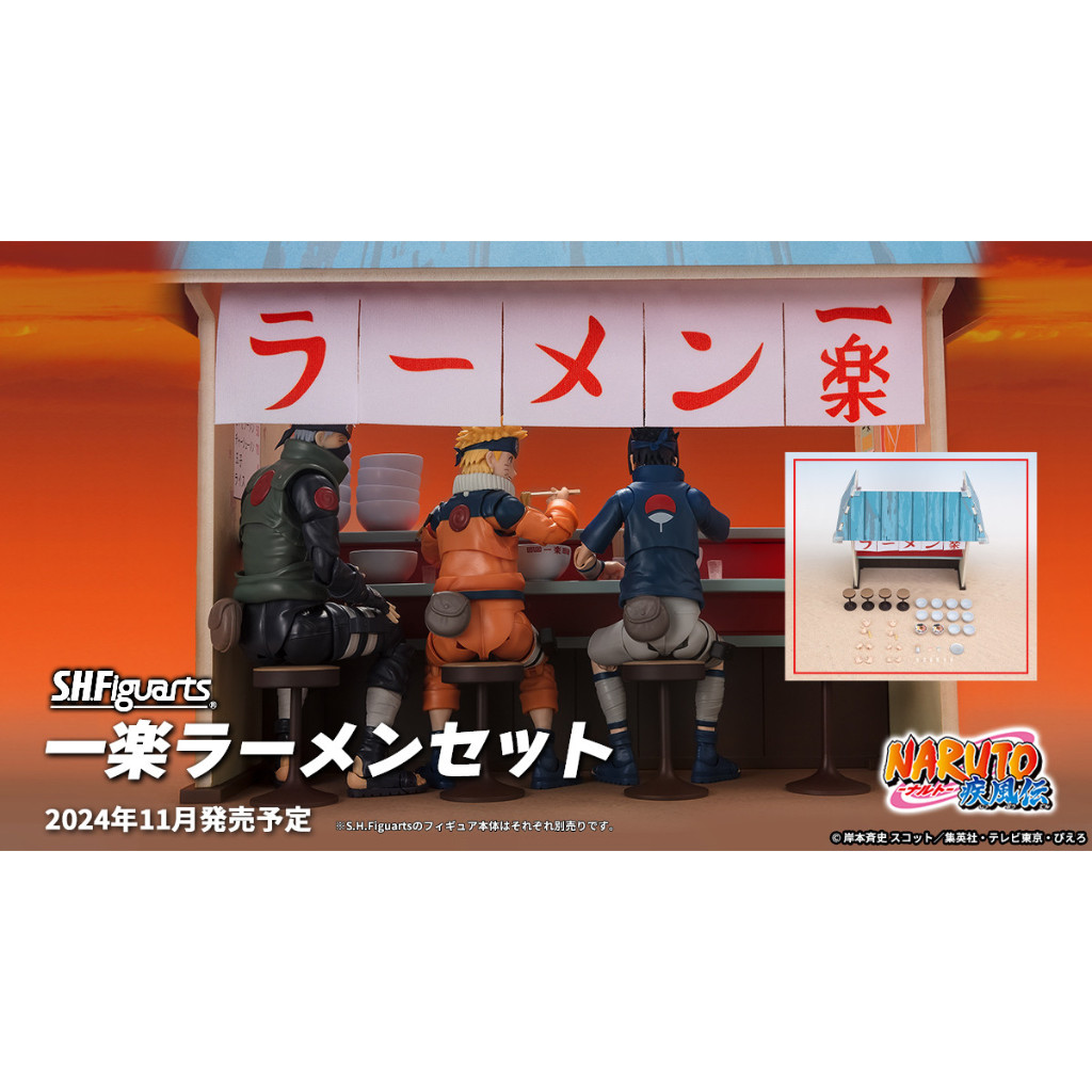Bandai Naruto Anime Figura SHF Naruto Top99 Haruno Uchiha achi Ichiraku Ramen Set Action Figures Alta Poseabilà Giocattoli Regalo