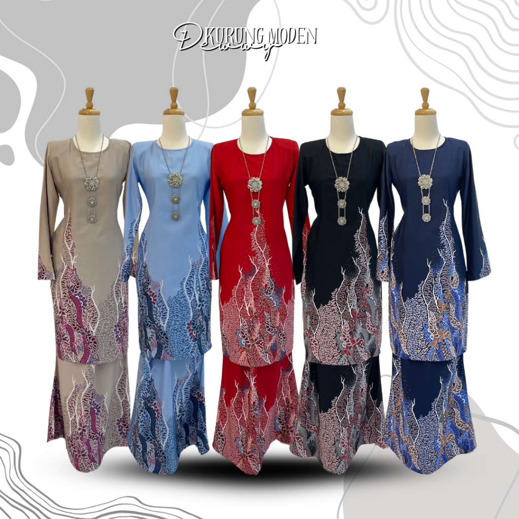 Kurung Moden Batik Dewwy IN 5 colour by Moff2u I Batik Moden I Batik ...