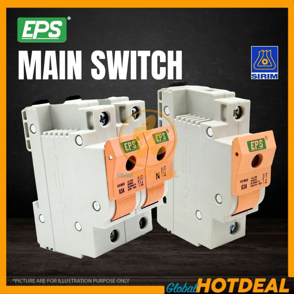 [SIRIM] EPS MAIN SWITCH Switch Fuse Main Switch 1 Pole Circuit Breaker ...