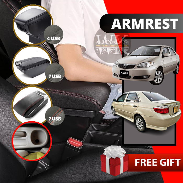 Premium Armrest Toyota Vios 2003 - 2006 4usb 7usb 1 Layer or Double ...