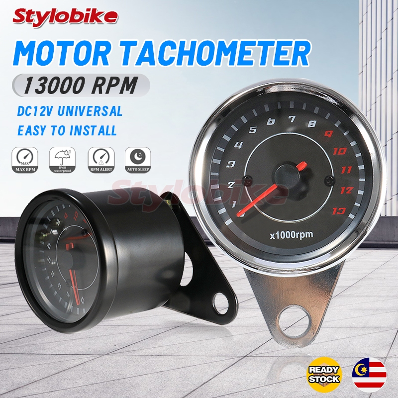 13000K RPM Meter Speedometer Meter Universal Motor Meter DC 12V 13K RPM ...