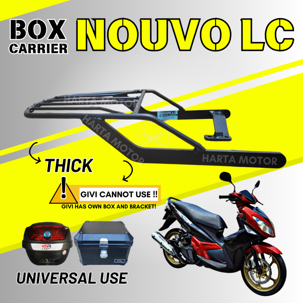 YAMAHA NOUVO LC FIRST MODEL REAR BOX MONORACK BOX CARRIER BRACKET KAKI ...