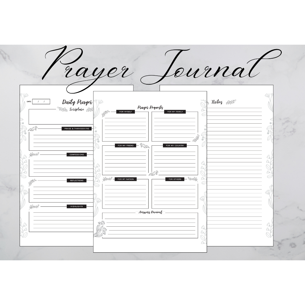 Prayer Journal Template | A4 size | PDF - Printable | DIGITAL only ...