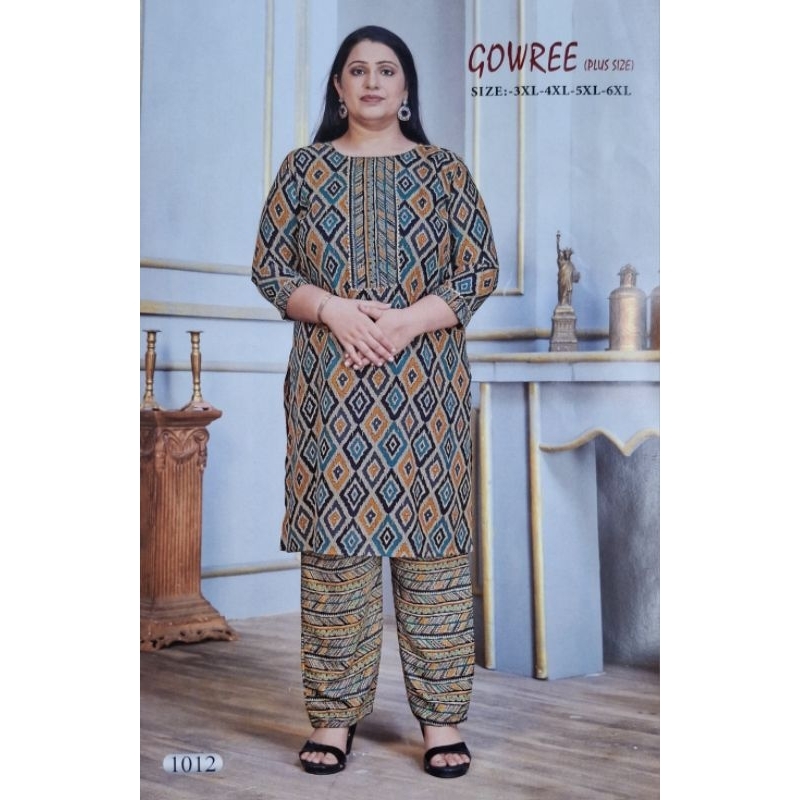 PLUS SIZE KURTI AND PANTS 3XL TO 6XL Shopee Malaysia