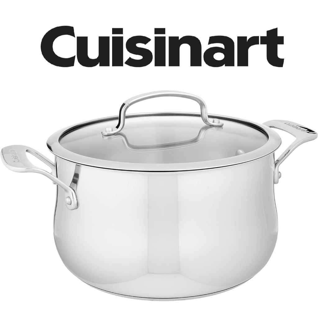 Cuisinart Contour Stainless Steel 5-Quart Pot Dutch Oven with Glass ...