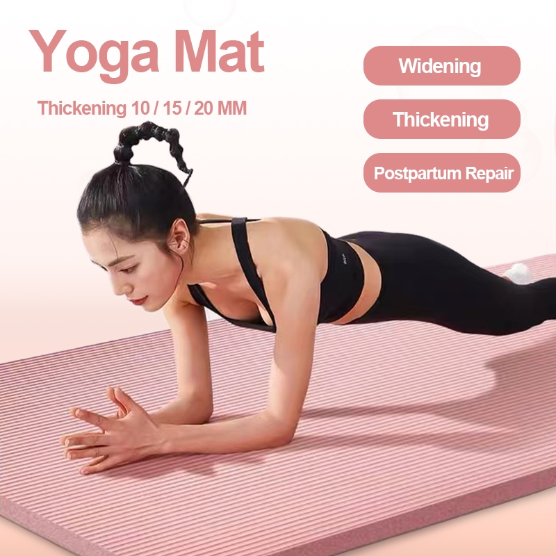 thumbnail image 2 of HAHE Extra Wide Yoga Mat 6mm Thick - Eco-Friendly POE Material 32x72 Inch 2 of 11