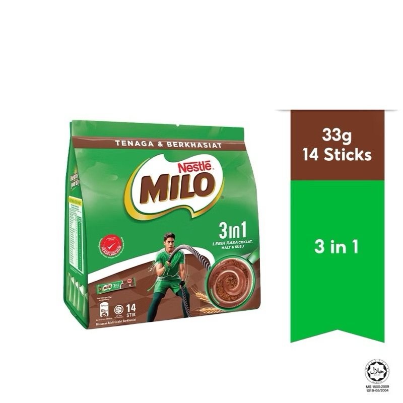 Nestlé Milo 3 in 1 LEBIH RASA COKLAT MALT & SUSU | Shopee Malaysia